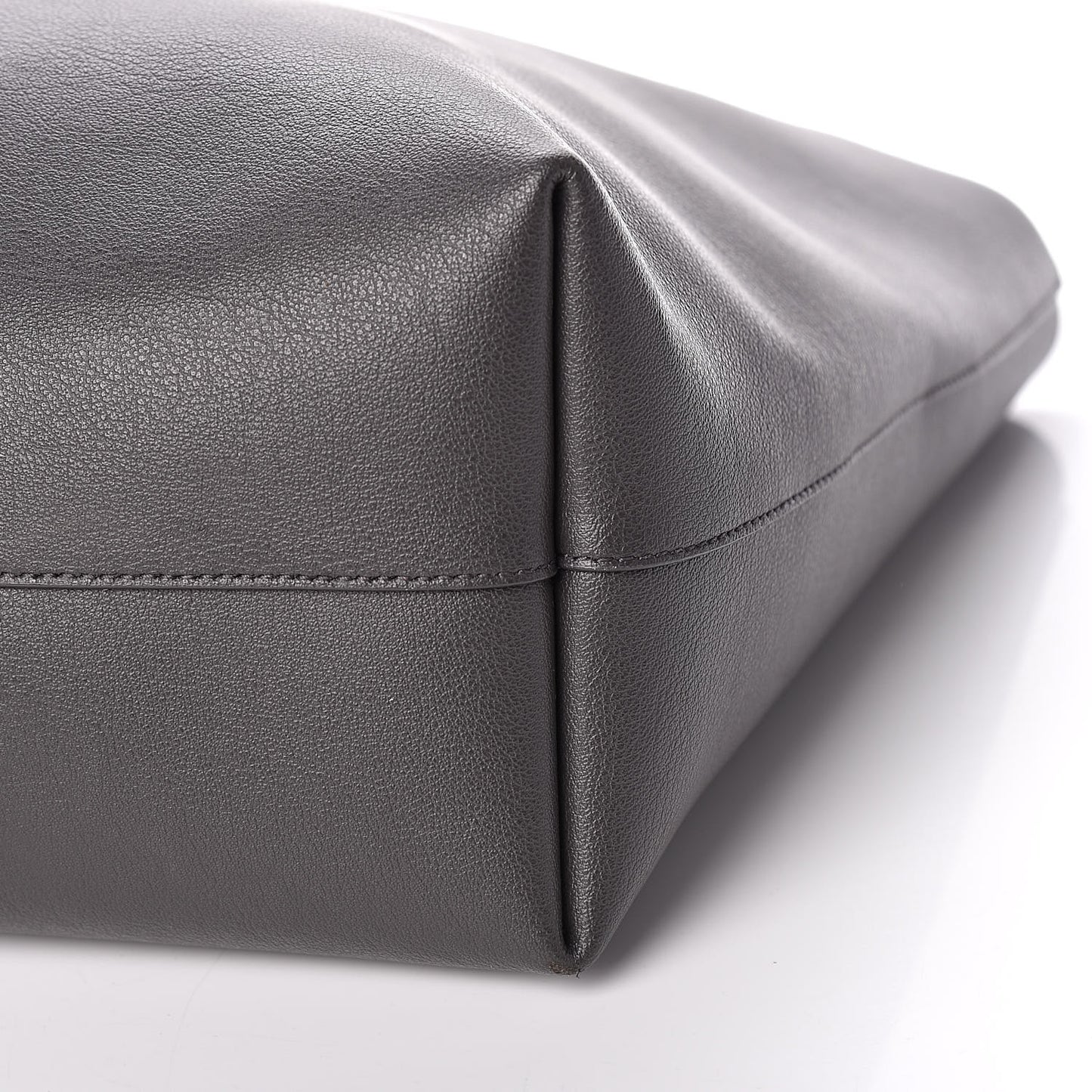 Calfskin Large Shopping Tote Asphalt