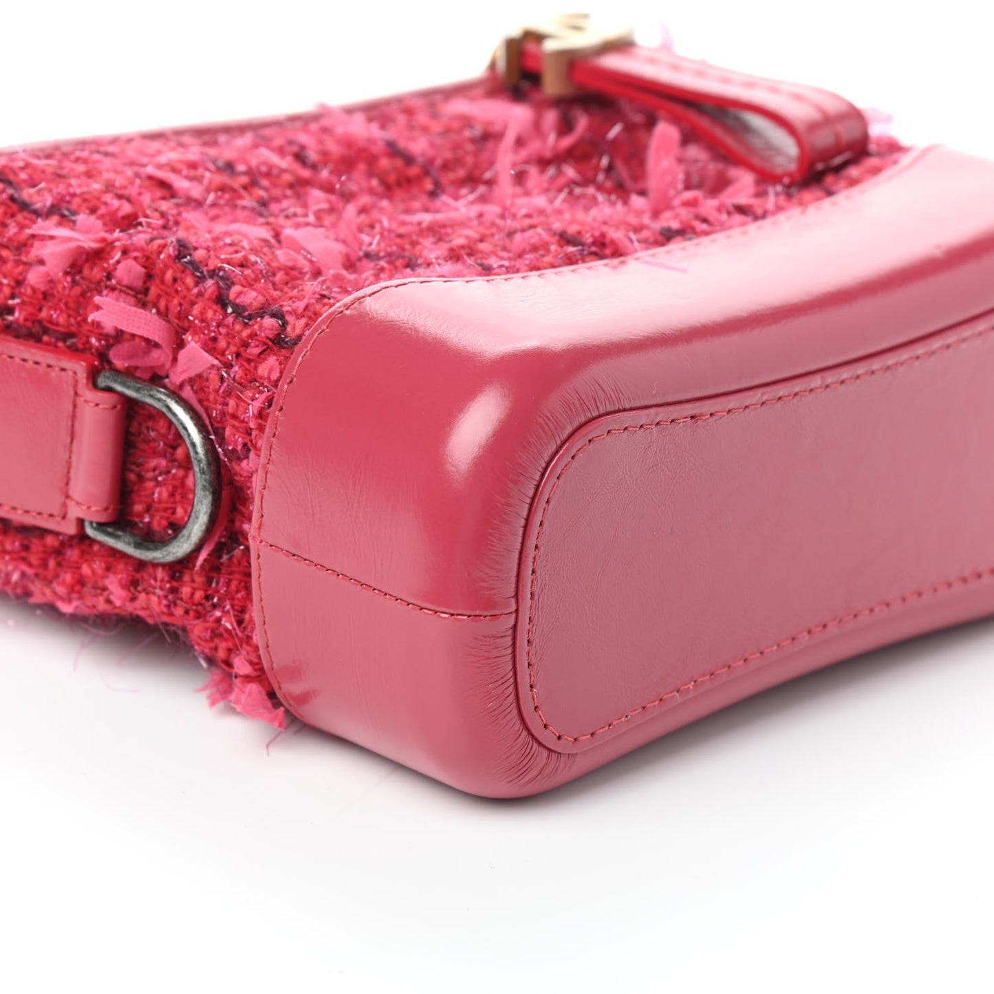 Tweed Calfskin Small Gabrielle Hobo Pink