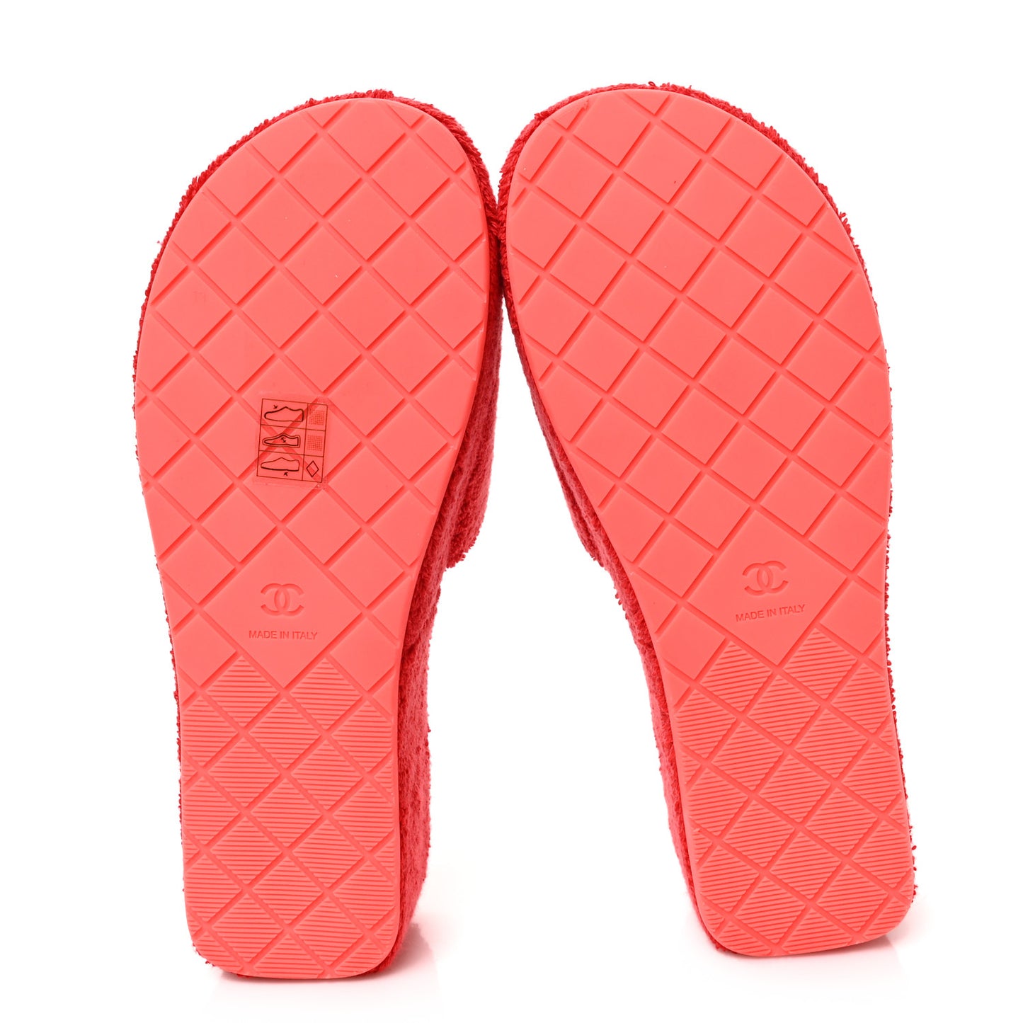 Terry CC Flat Mules Sandals 38 Dark Red Orange