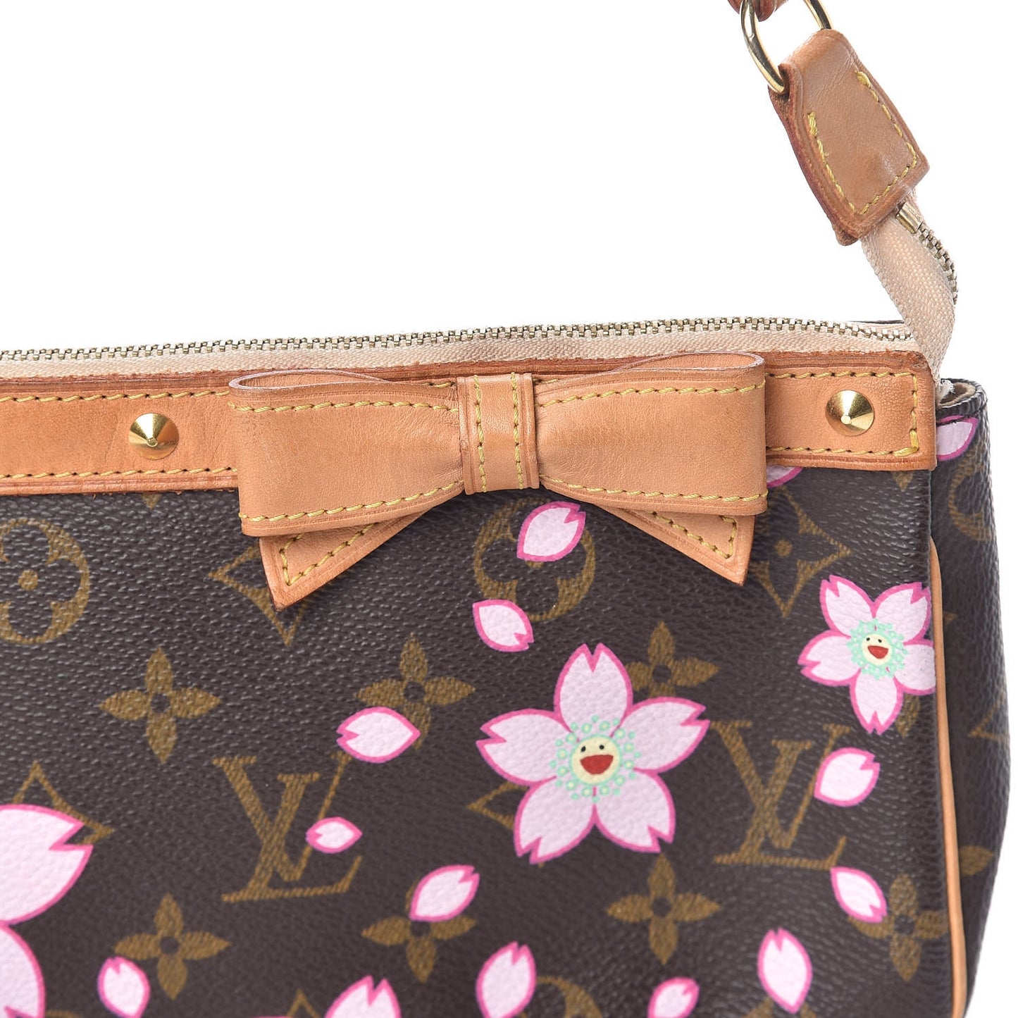 Monogram Cherry Blossom Pochette Accessories Brown