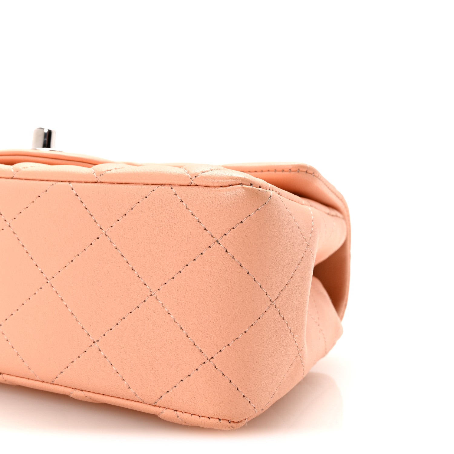 Chanel Lambskin Quilted Mini Rectangular Flap Light Pink 10 of 11