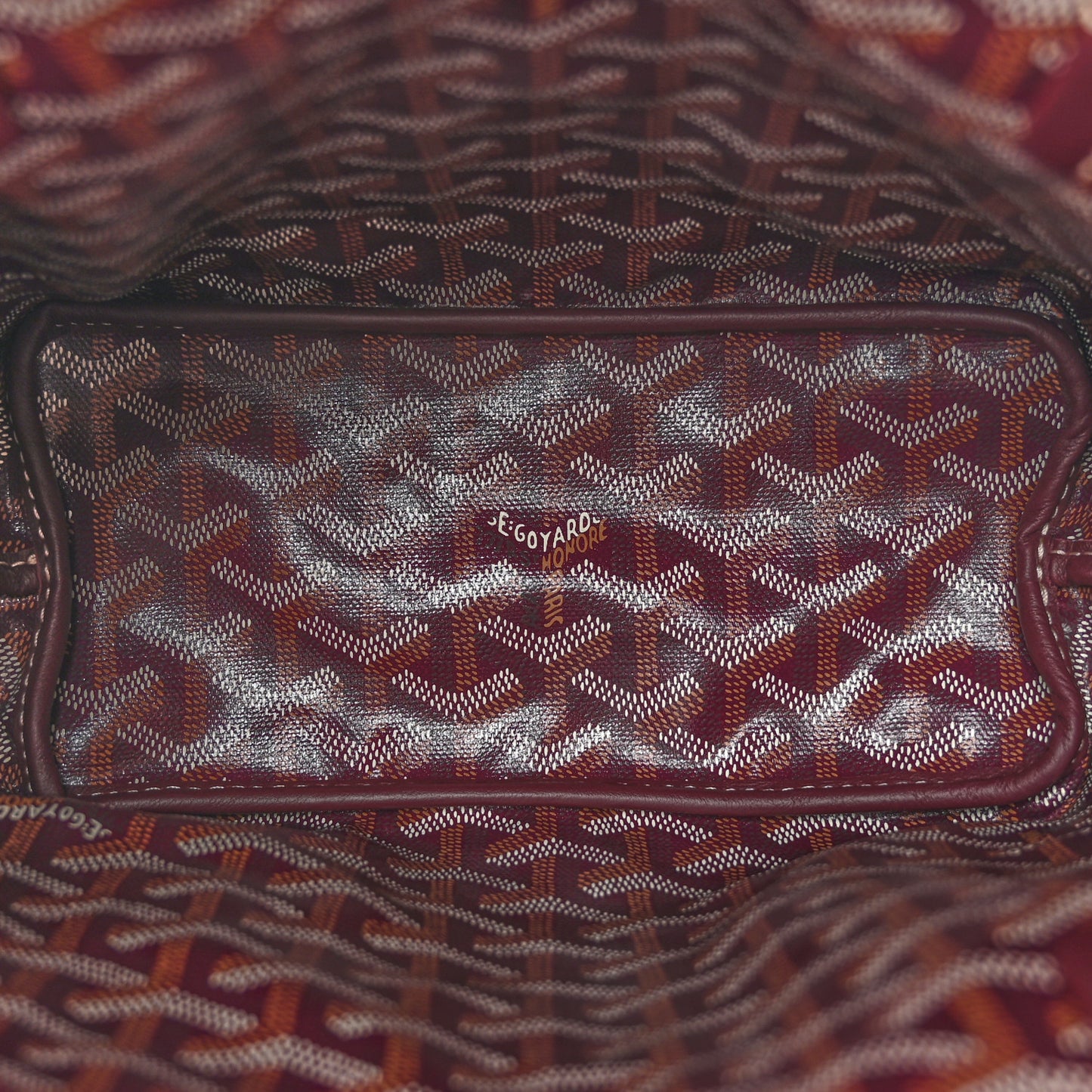 Goyardine Reversible Mini Anjou Burgundy