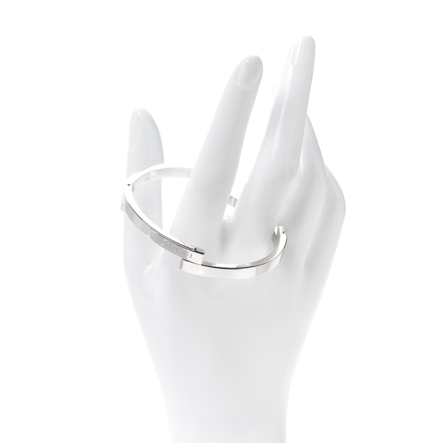 Gucci Sterling Silver Logo Bar Bracelet 2 of 6