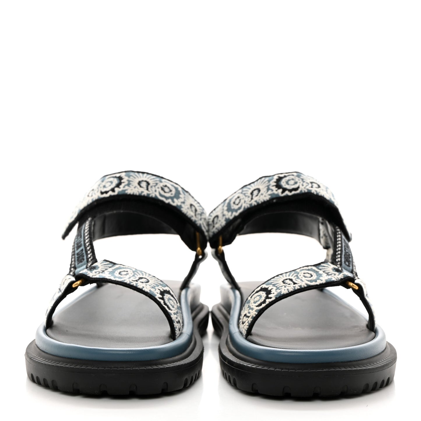 Canvas Embroidered Bandana 10mm D-Wave Sandals 40.5 Deep Blue