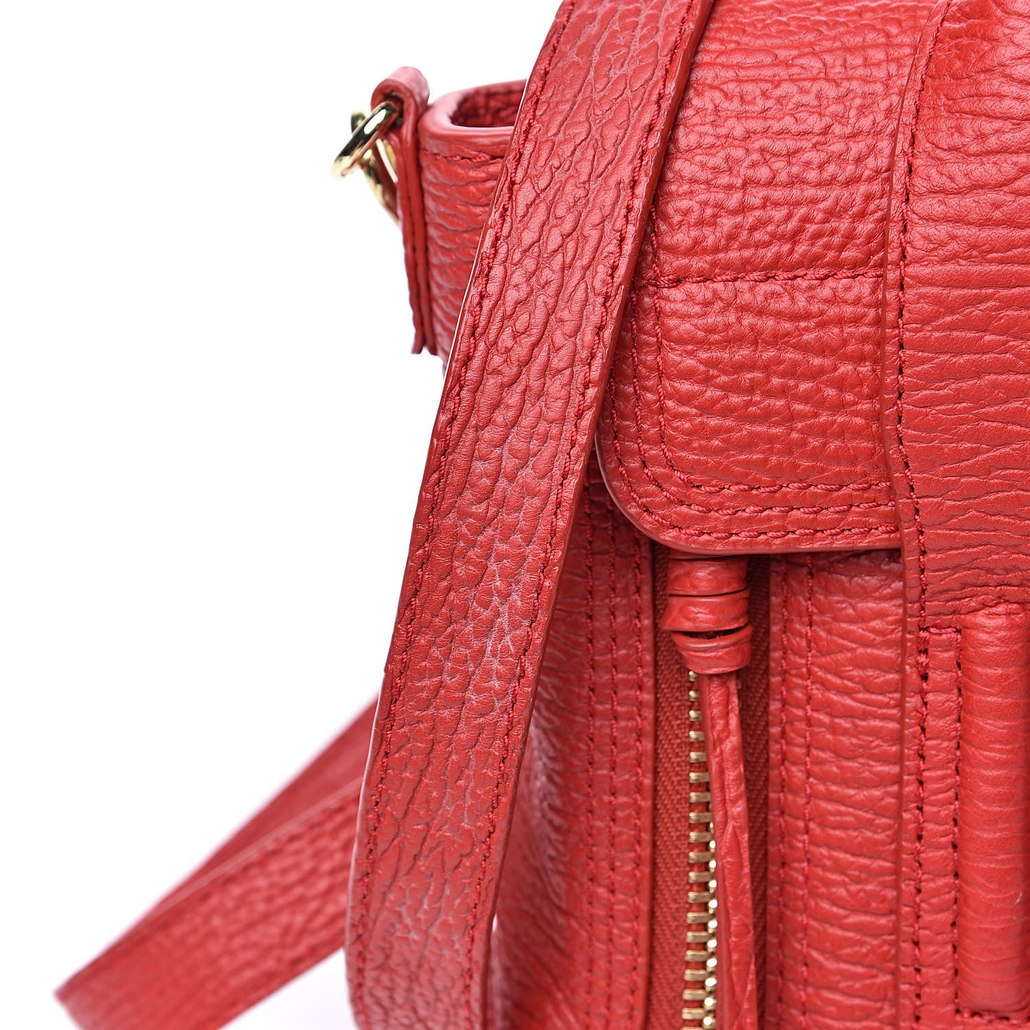 3.1 Phillip Lim 3.1 Textured Calfskin Mini Pashli Satchel Red 11 of 11