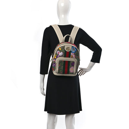 Gucci GG Supreme Monogram Flora Web Small Ophidia Day Backpack White 3 of 10