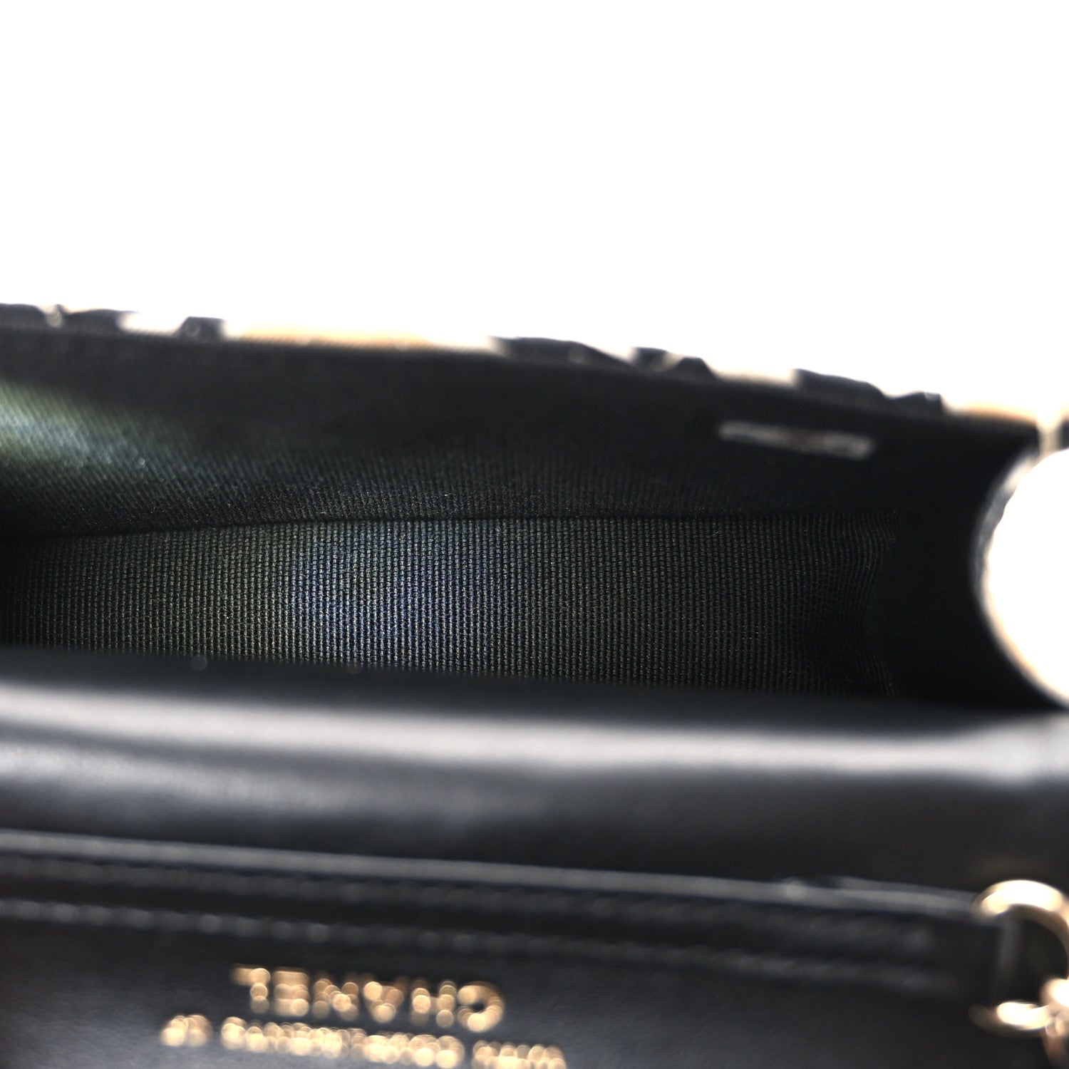 Chanel Canvas Check Flag Printed CC Clutch With Chain Beige Multicolor 5 of 12