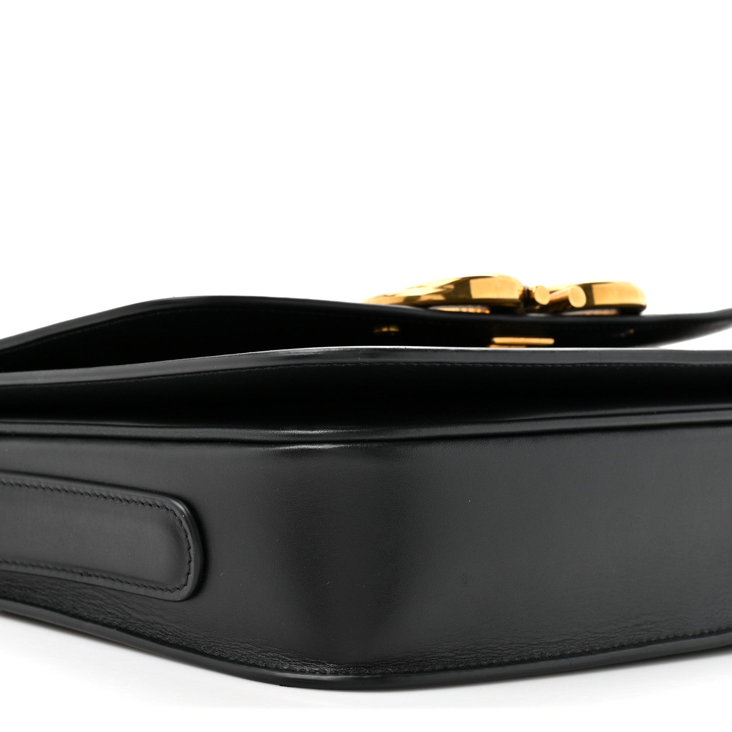 Salvatore Ferragamo Calfskin Gancini Shoulder Bag Black 9 of 15