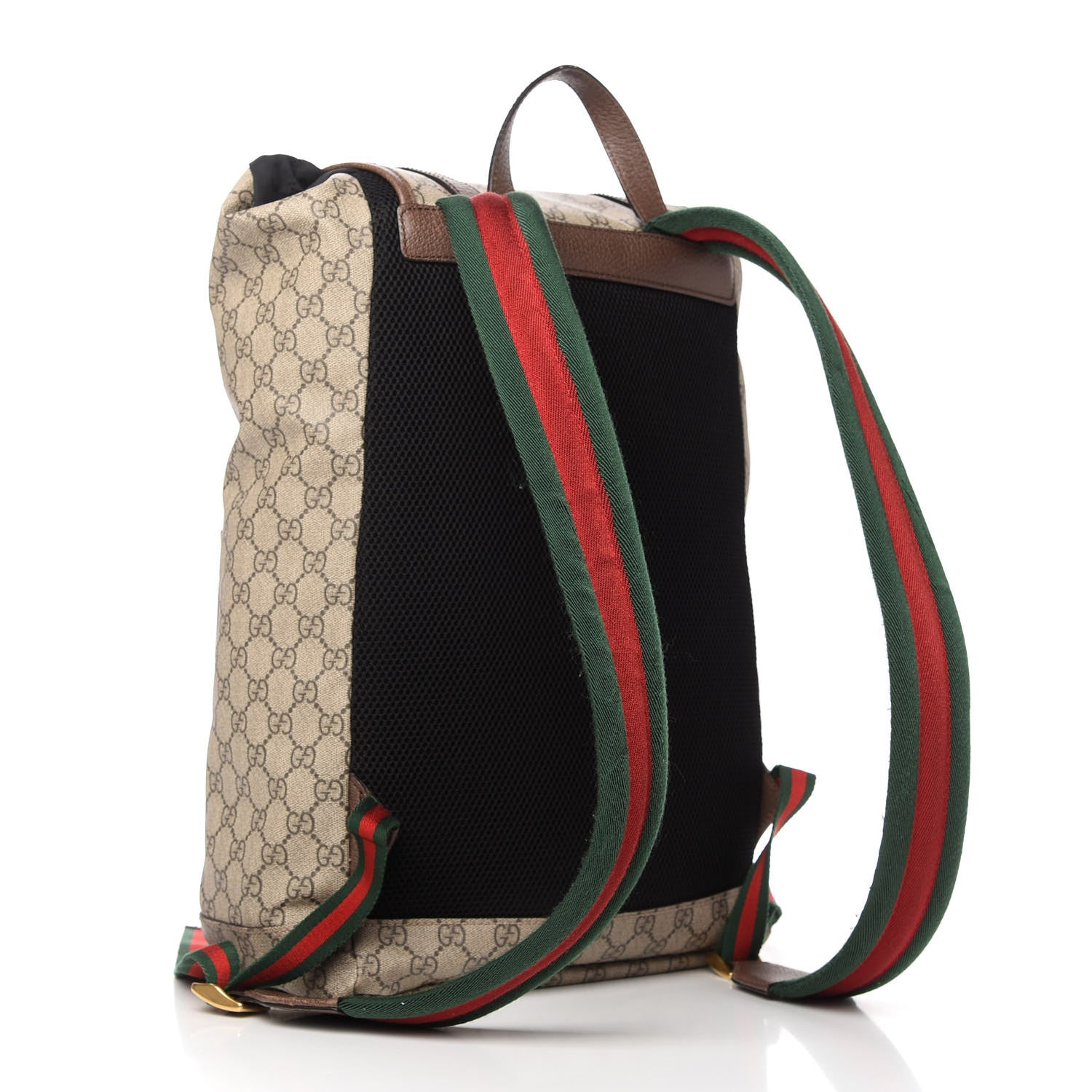 Gucci Soft GG Supreme Monogram Neo Vintage Double Buckle Backpack Beige New Acero Crop 3 of 10