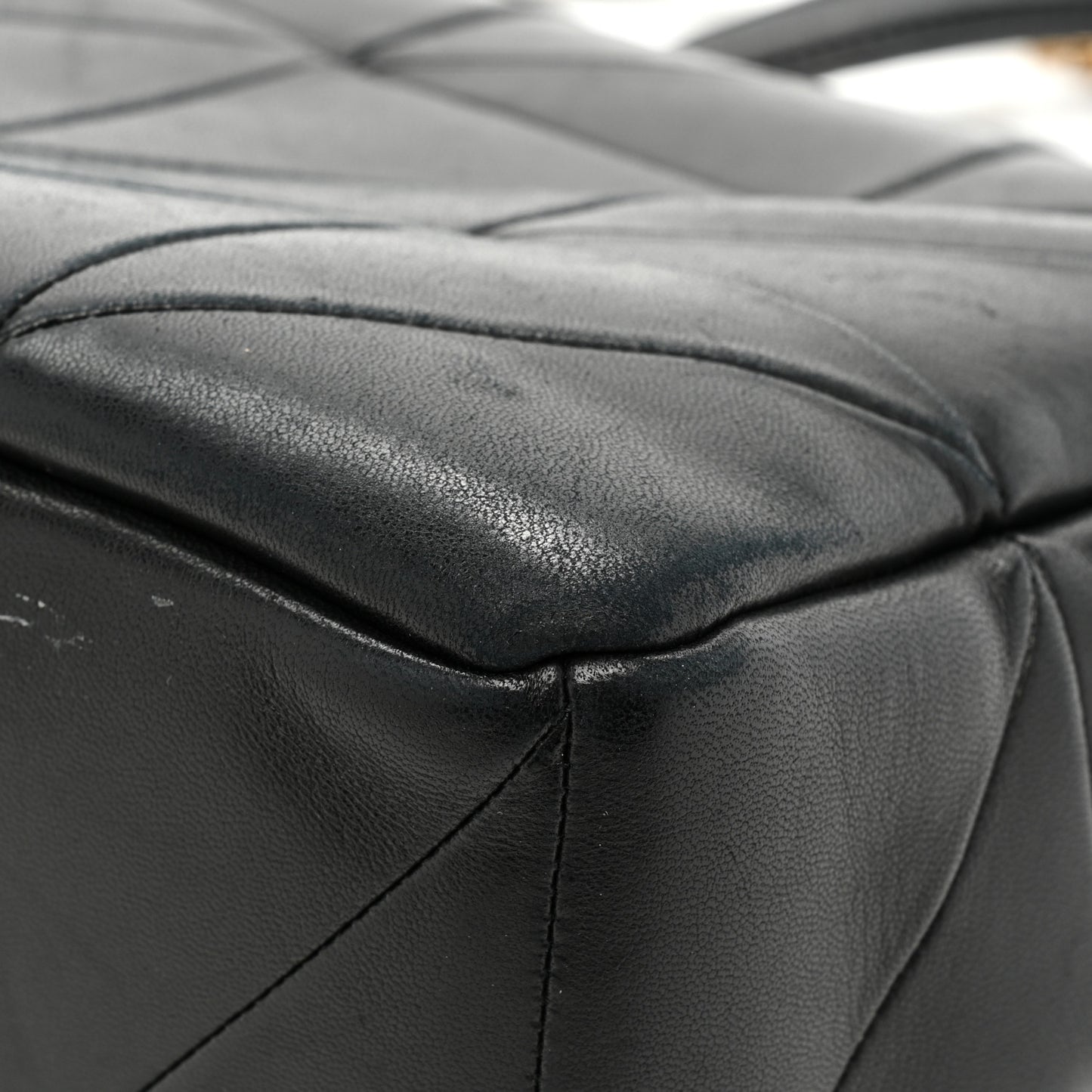 Lambskin Patchwork Monogram Large Jamie Black