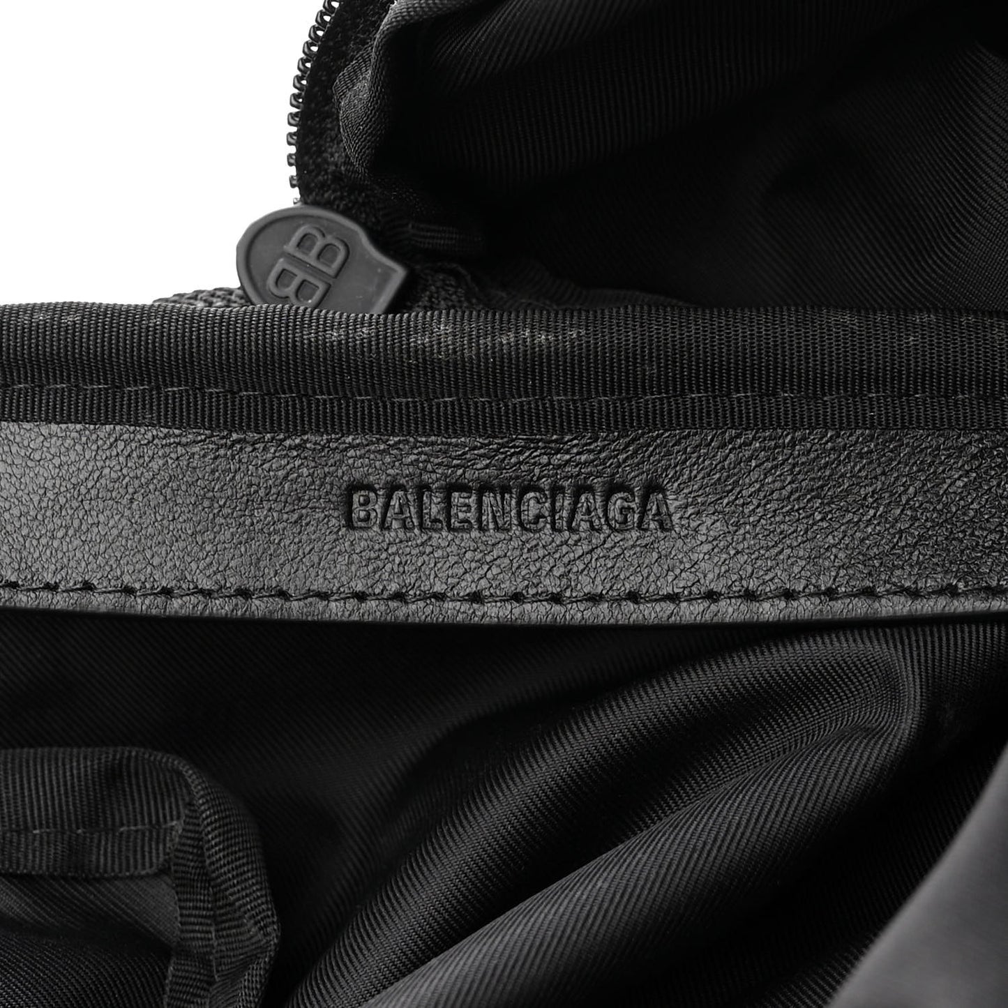 Nylon Allover Logo Backpack Black