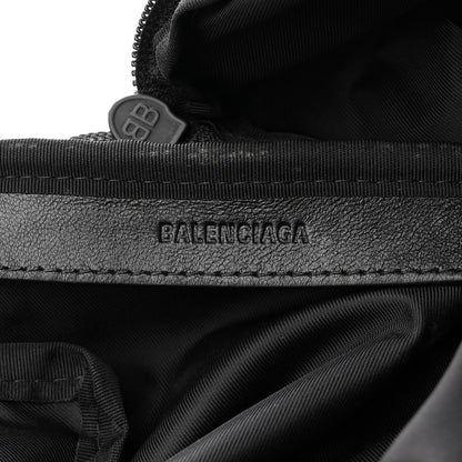 Balenciaga Nylon Allover Logo Backpack Black 5 of 11