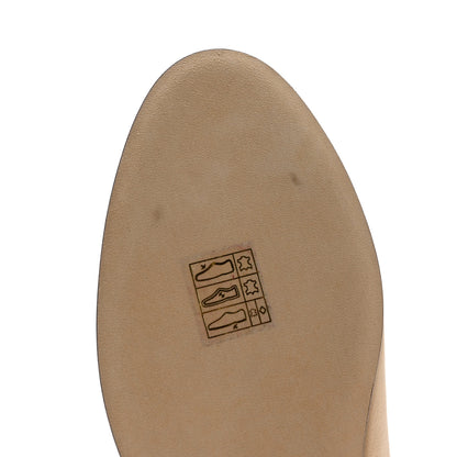Chanel Lambskin Cap Toe CC Ballerina Flats 37.5 Beige Black 12 of 13