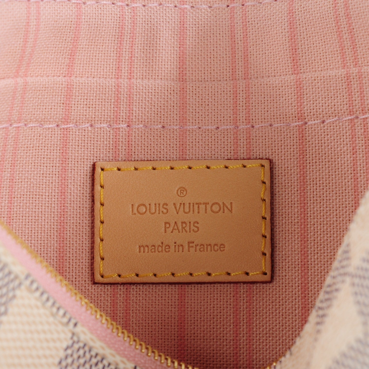 Louis Vuitton Damier Azur Neverfull MM GM Pochette Rose Ballerine 6 of 7