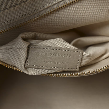 Saint Laurent Linen Calfskin Small Rive Gauche Tote Beige Sea Salt 7 of 9
