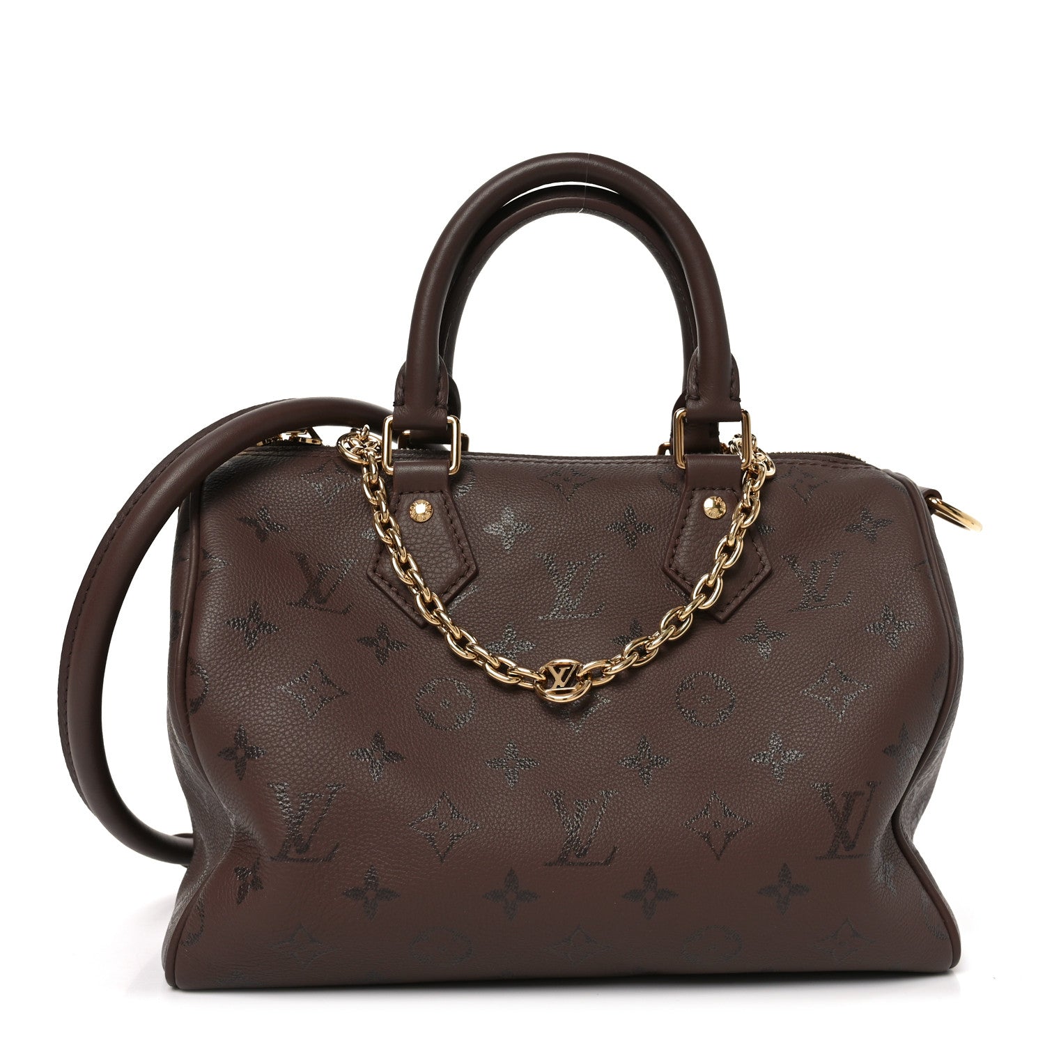 Louis Vuitton Calfskin LV Bliss Speedy Bandouliere 25 Brun 1855365