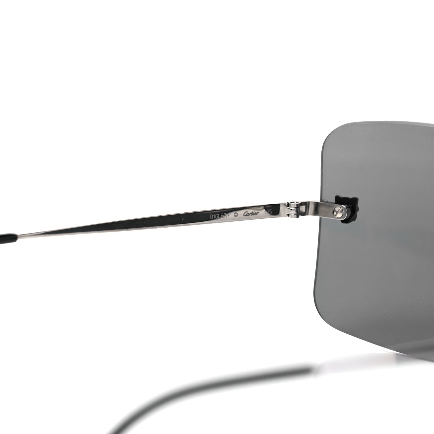 Panthere De Cartier Shield Sunglasses Silver