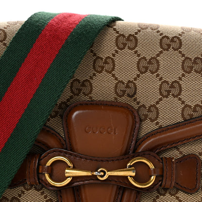 Gucci Monogram Medium Lady Web Shoulder Bag Beige Cuir 8 of 14