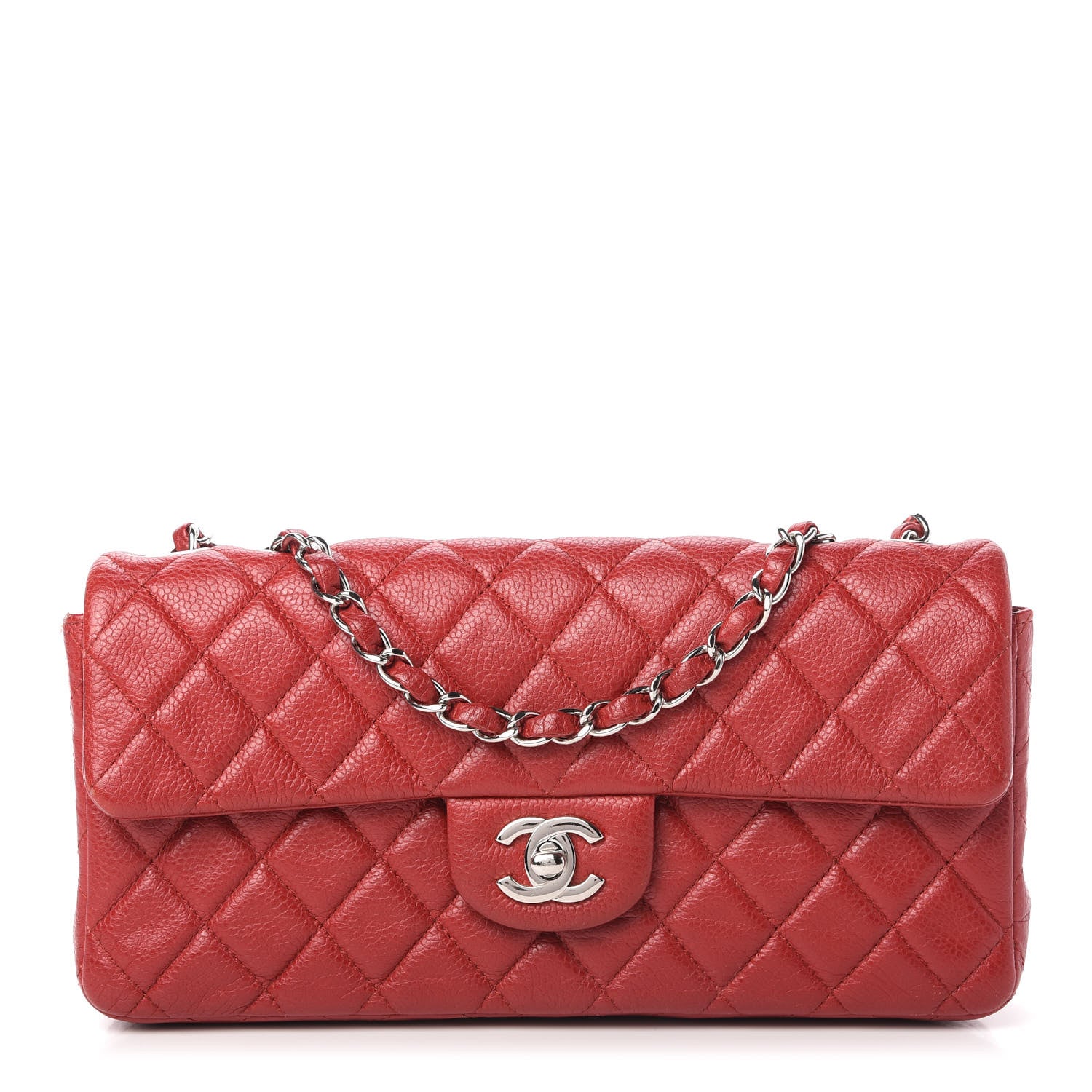 Chanel Caviar Quilted East West Flap Red 1 of 11