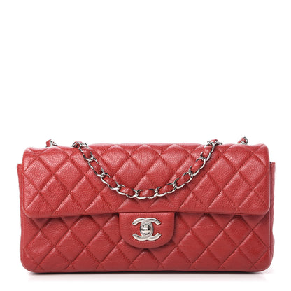 Chanel Caviar Quilted East West Flap Red 1 of 11