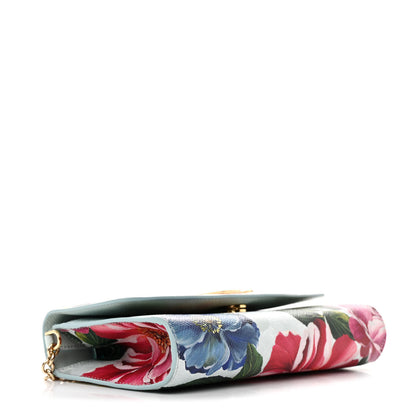 Dolce & Gabbana Dauphine Floral Print Wallet On Chain Blue Multicolor 4 of 9