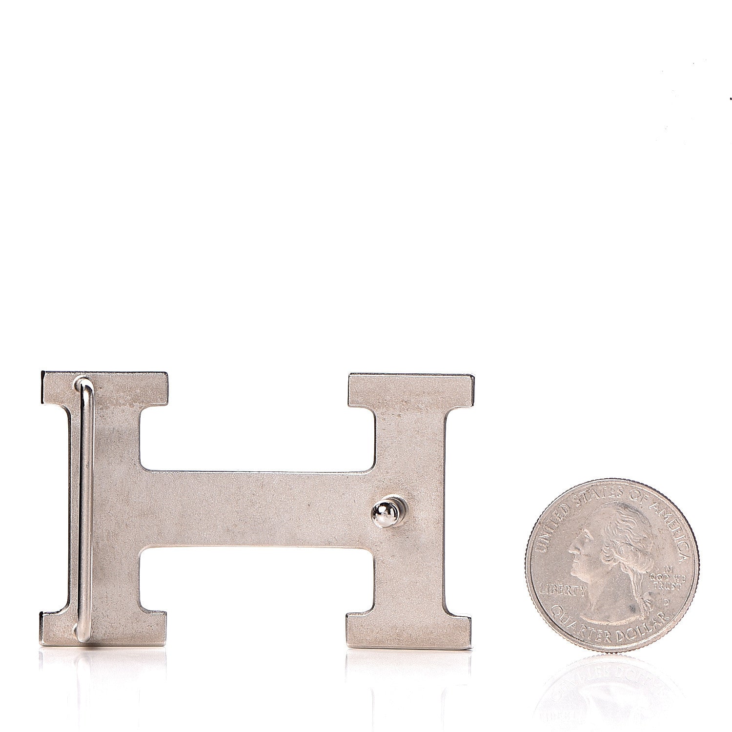 Hermes Polished Palladium 32mm H Belt Buckle Silver 2 of 3