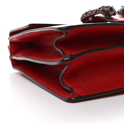 Gucci Dollar Calfskin Crystal Web Medium Dionysus Bamboo Top Handle Bag Hibiscus Red Black Diamond 9 of 14