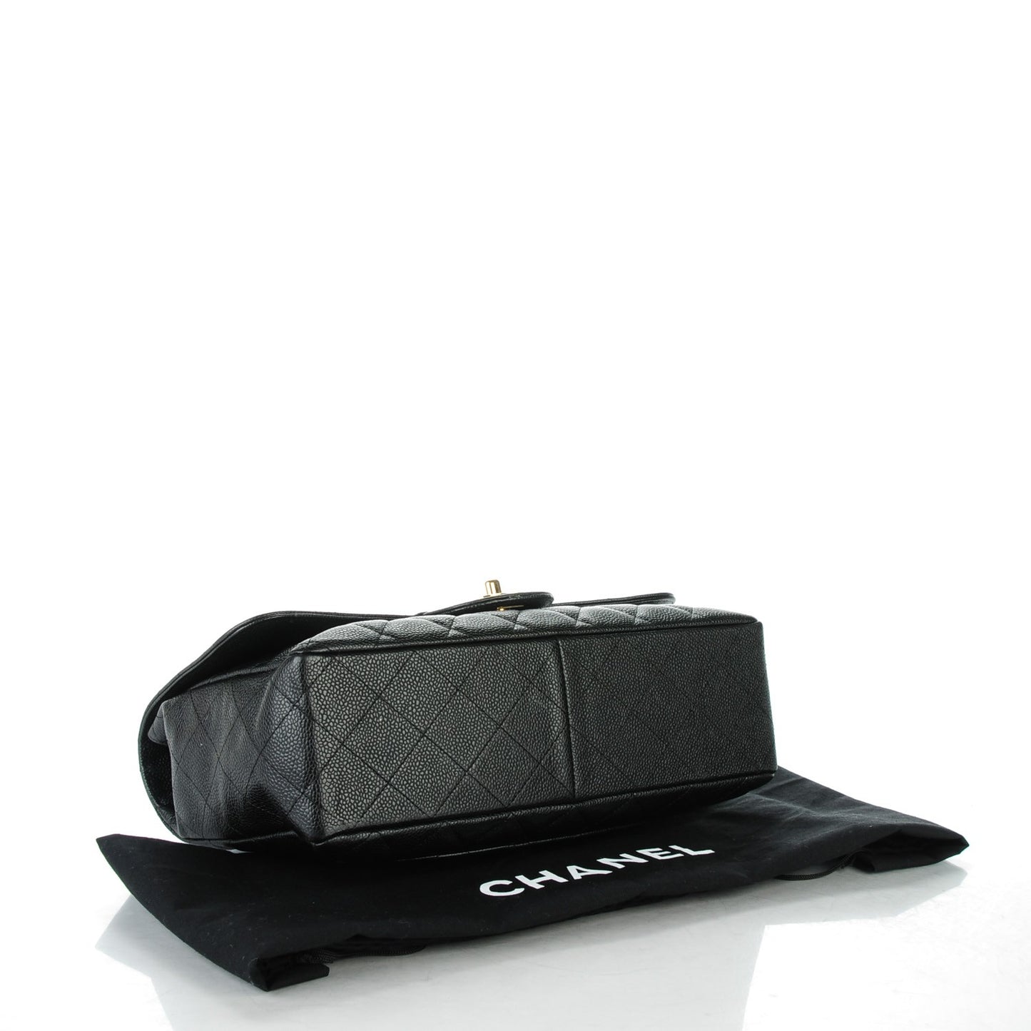 Caviar Quilted Jumbo Single Flap Black