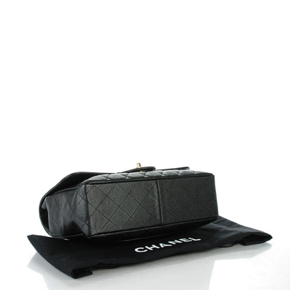 Chanel Caviar Quilted Jumbo Single Flap Black 4 of 8