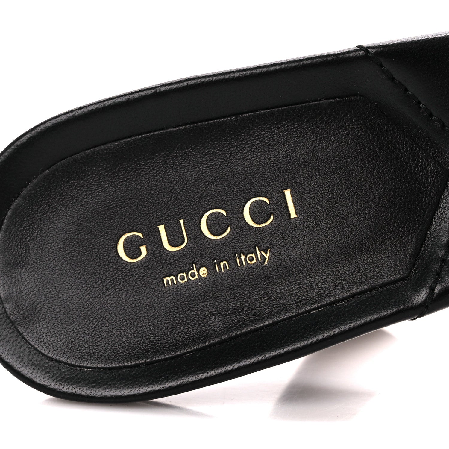 Gucci Nappa Matelasse Monochrome GG Marmont 75mm Slide Sandals 35 Black 9 of 10