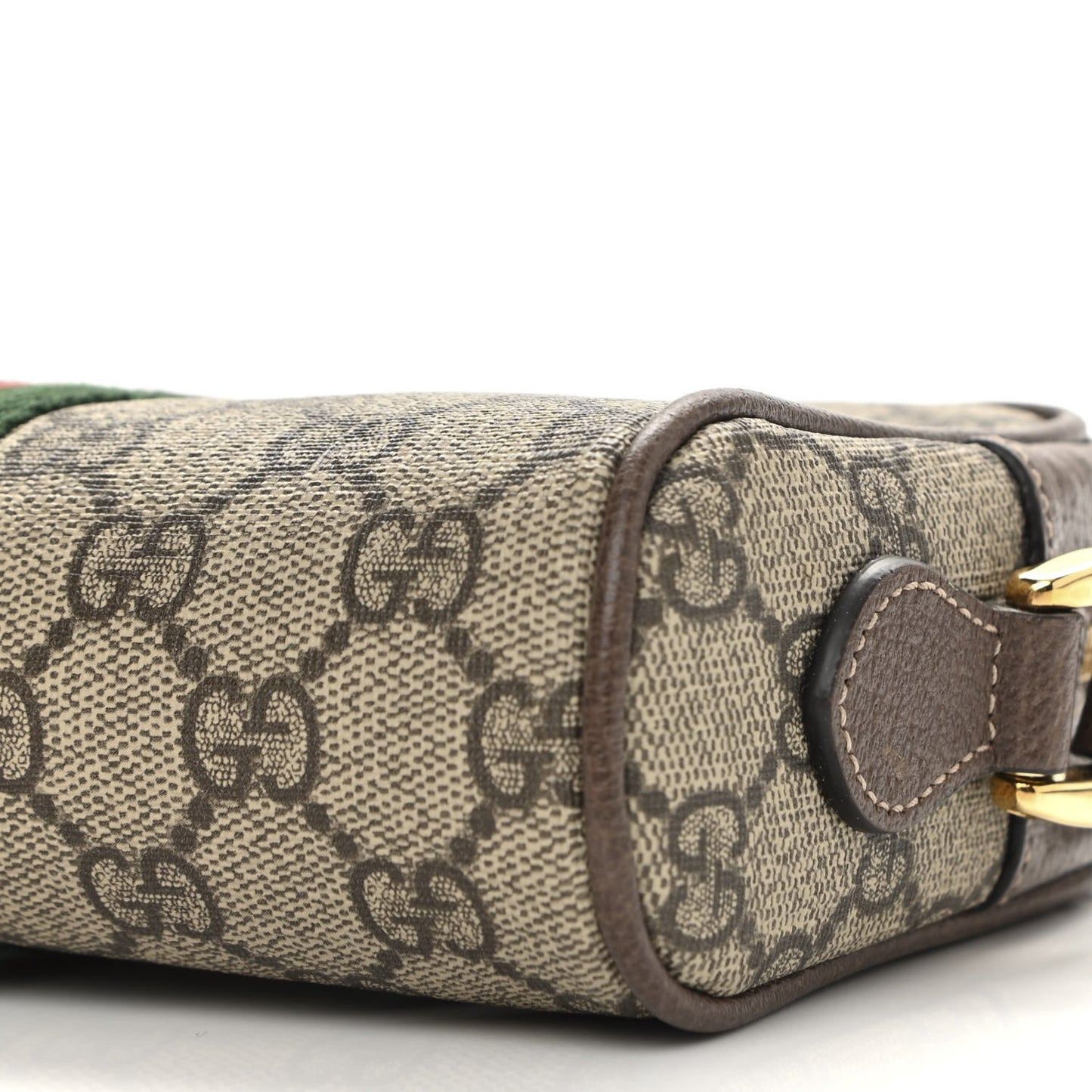 GG Supreme Monogram Web Mini Ophidia Shoulder Bag Brown