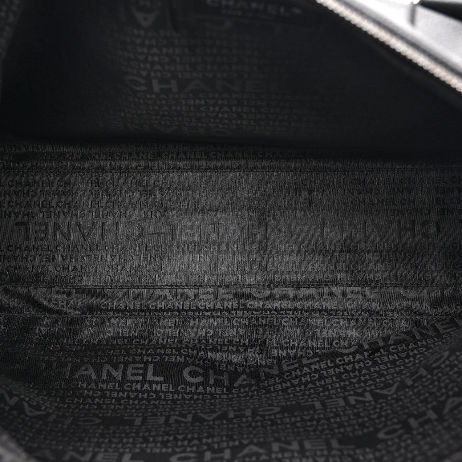 Chanel Caviar Square Stitched Duffel Bag Black 5 of 10