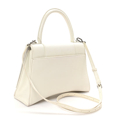 Balenciaga Grained Calfskin Medium Hourglass Top Handle Bag White 3 of 12