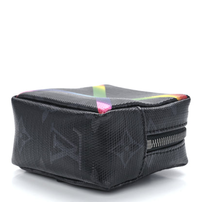 Louis Vuitton Monogram Eclipse Rainbow Box Pouch Bag Charm Key Ring 8 of 10