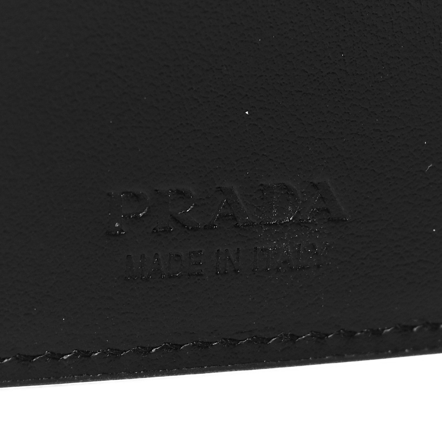 Prada Spazzolato Triangle Patterned Wallet Black 6 of 7