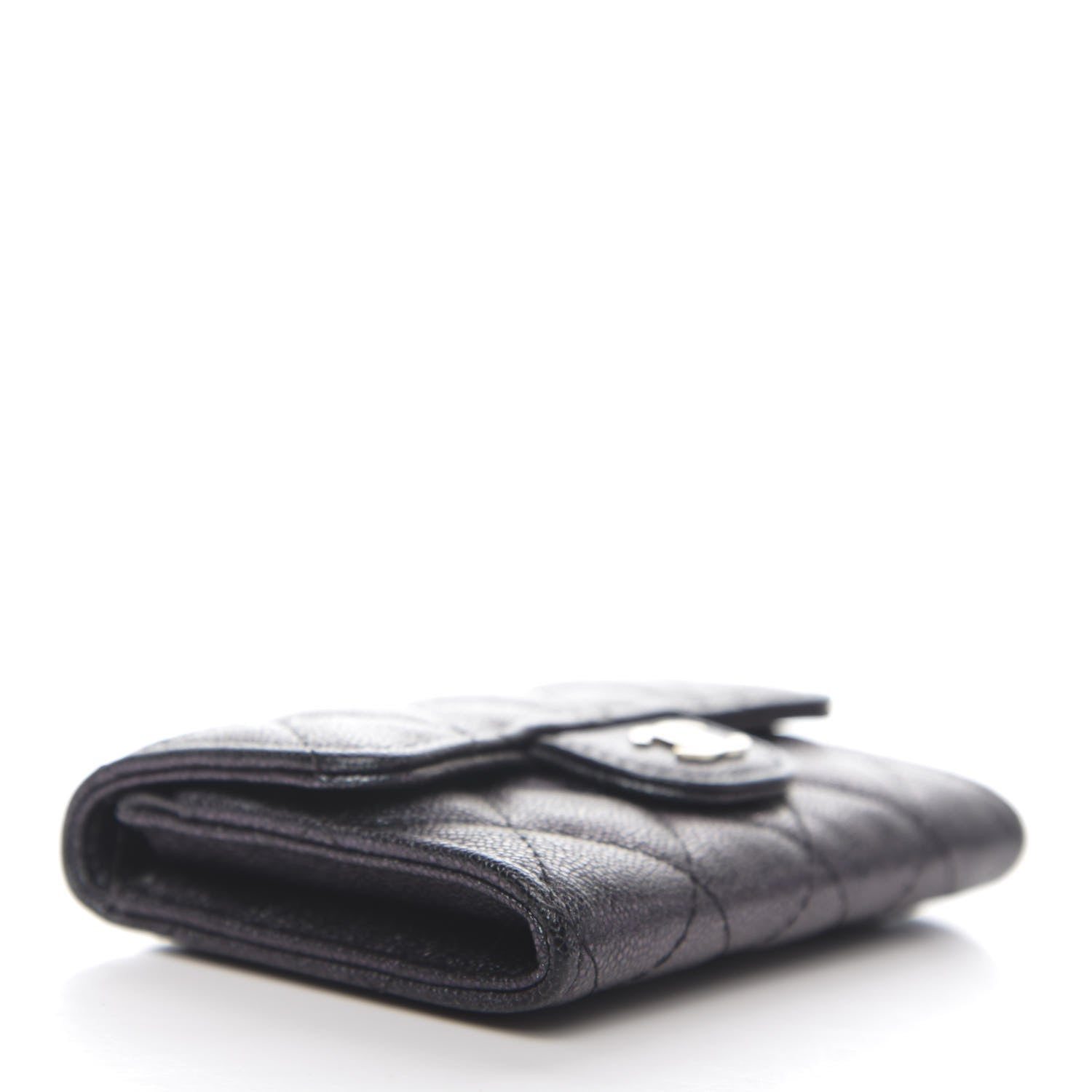 Chanel Iridescent Caviar Flap Quilted Card Holder Black 4 of 9