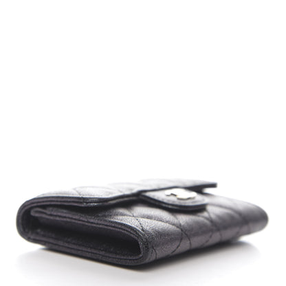 Chanel Iridescent Caviar Flap Quilted Card Holder Black 4 of 9