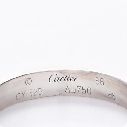 Cartier 18K White Gold 3.5mm LOVE Wedding Band Ring 56 7.5 3 of 6