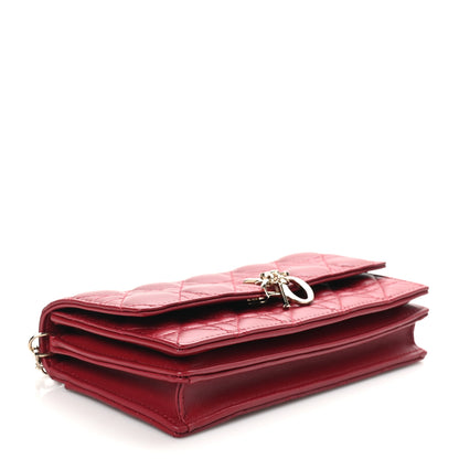 Christian Dior Lambskin Cannage Mini My Dior Bag Burgundy 4 of 10