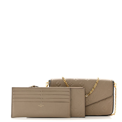 Louis Vuitton Empreinte Pochette Felicie Chain Wallet Tourterelle 3 of 13