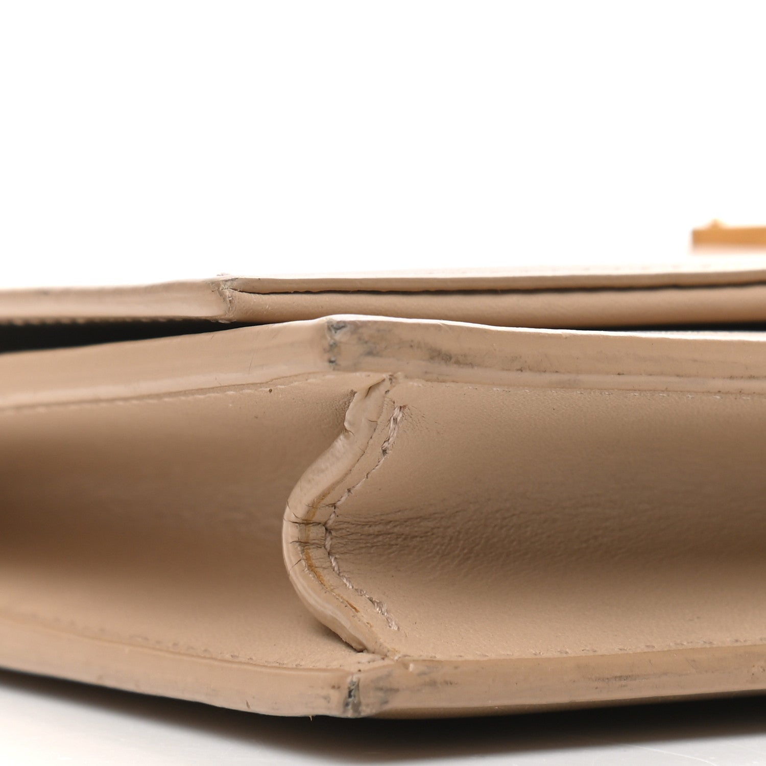 Saint Laurent Smooth Calfskin Classic Monogram Kate Tassel Chain Wallet Light Natural 9 of 13