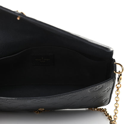 Louis Vuitton Empreinte Pochette Felicie Chain Wallet Black 5 of 10
