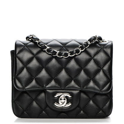 Chanel Lambskin Quilted Mini Square Flap Black 1 of 7