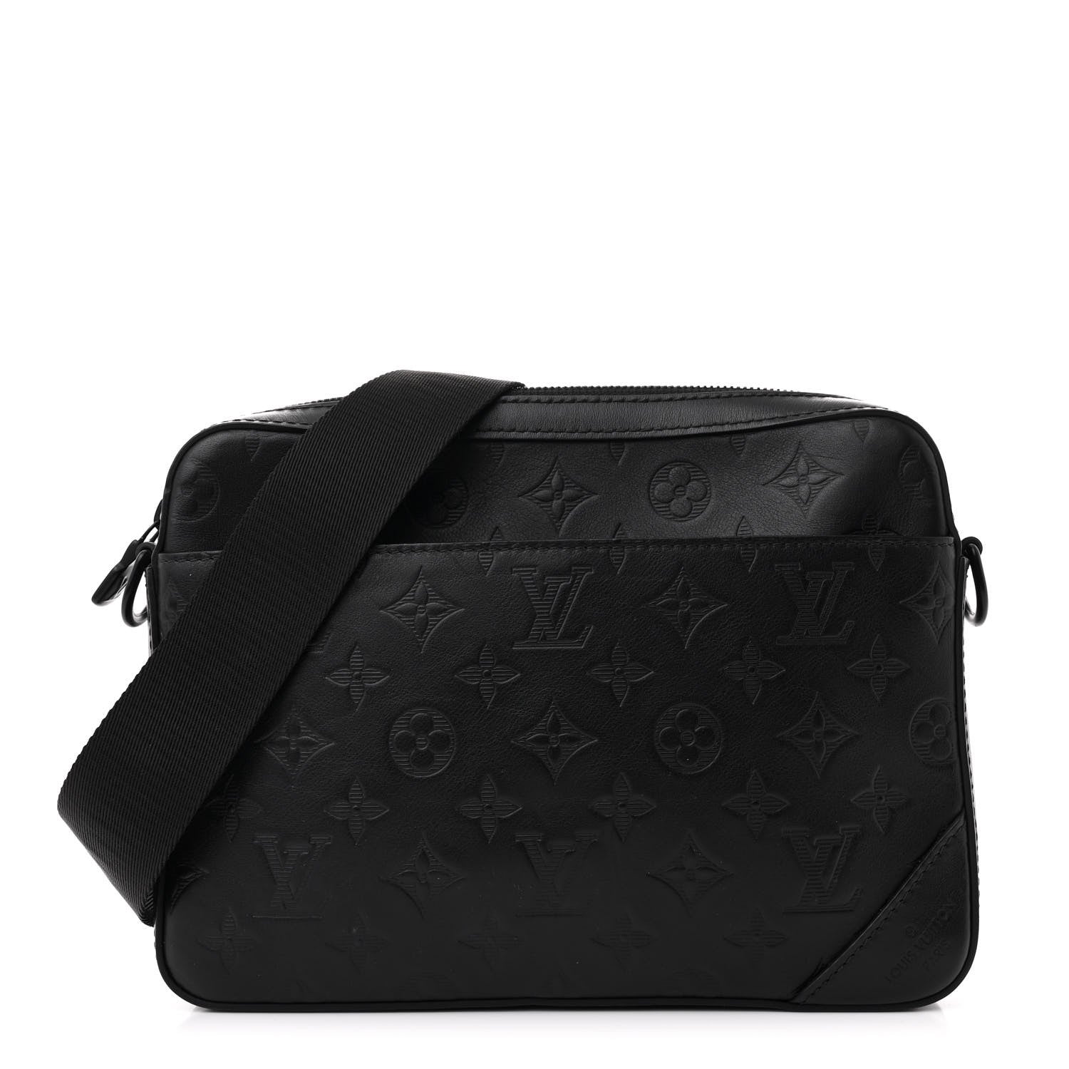 Louis Vuitton Calfskin Monogram Shadow Duo Messenger Black 1 of 10