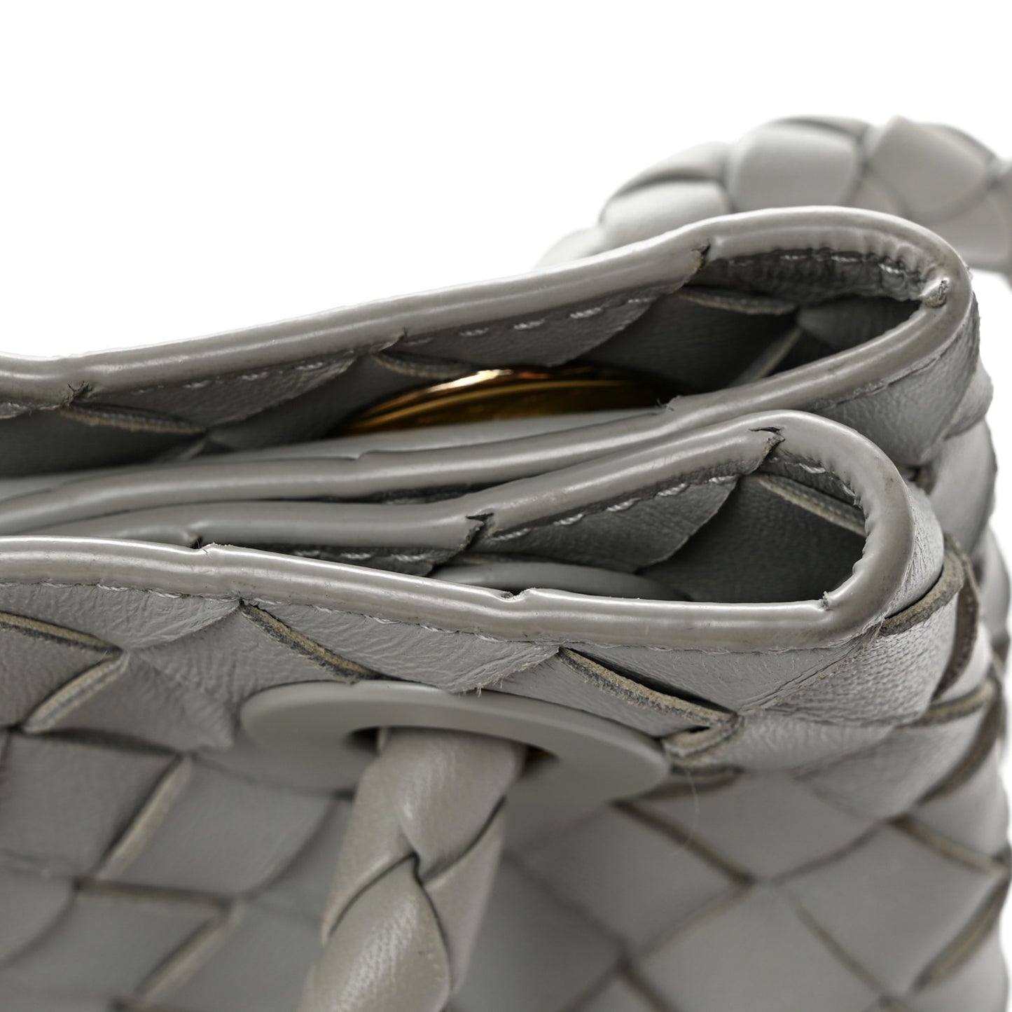 Nappa Intrecciato Medium Andiamo Shoulder Bag Sterling
