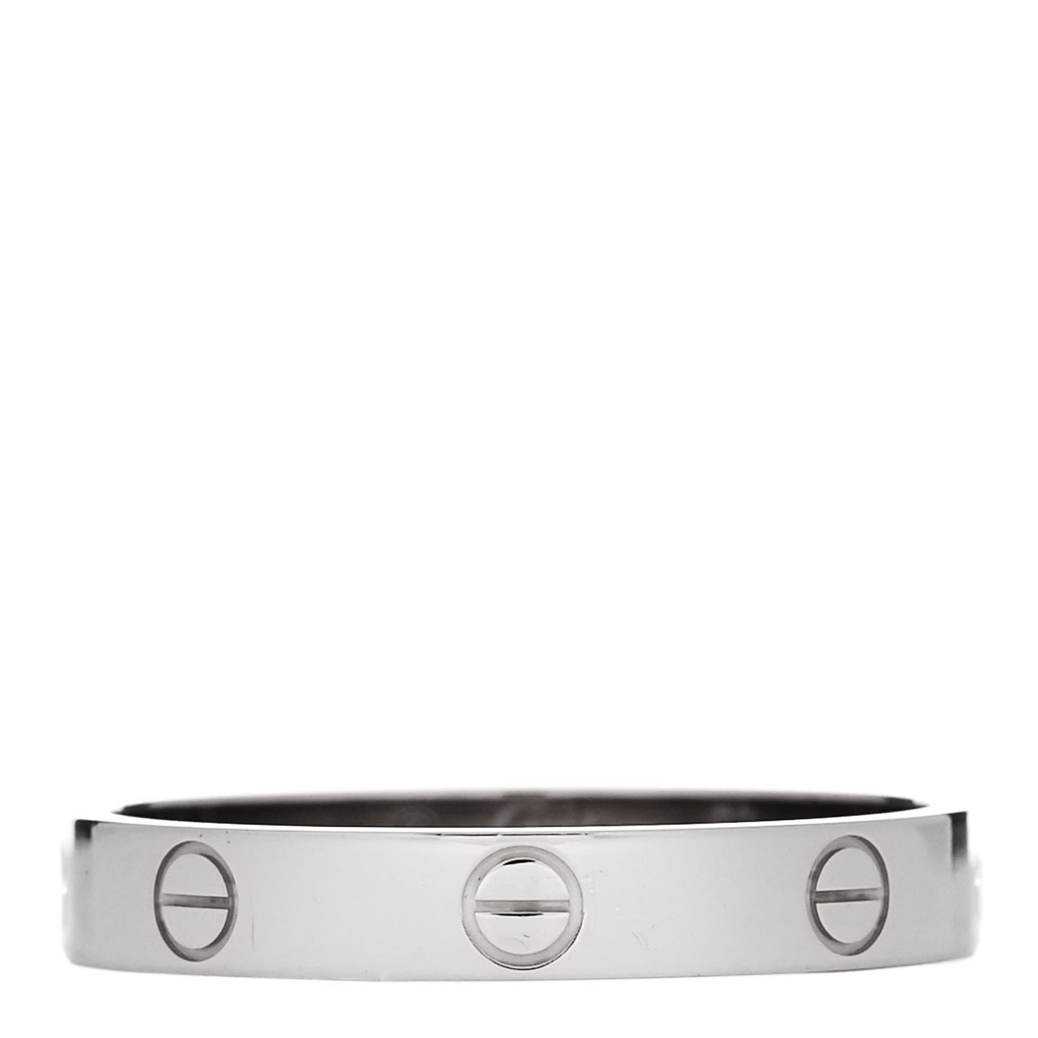 Cartier 18K White Gold 3.5mm LOVE Wedding Band Ring 63 10.25 1 of 5
