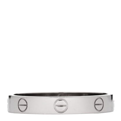 Cartier 18K White Gold 3.5mm LOVE Wedding Band Ring 63 10.25 1 of 5