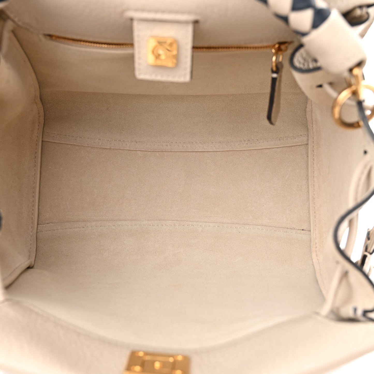 Heavy Grain Small Iris Tote Chalk Midnight
