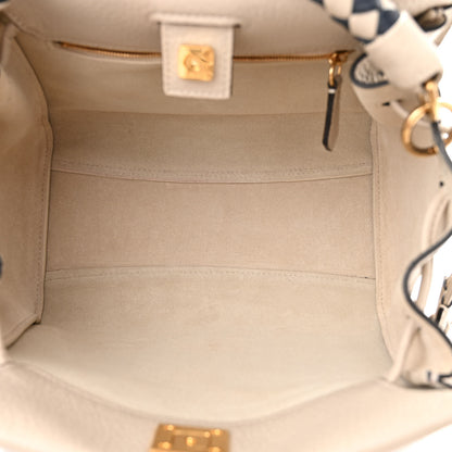Mulberry Heavy Grain Small Iris Tote Chalk Midnight 5 of 9