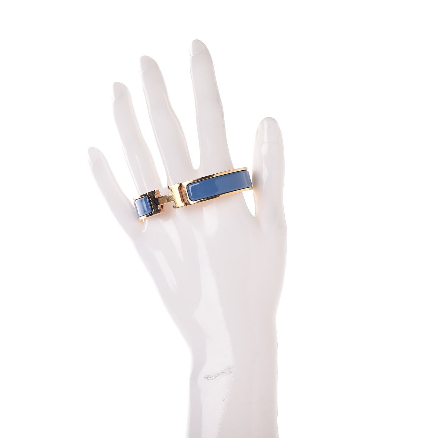 Narrow Enamel Clic Clac H Bracelet PM Bleu Turquin